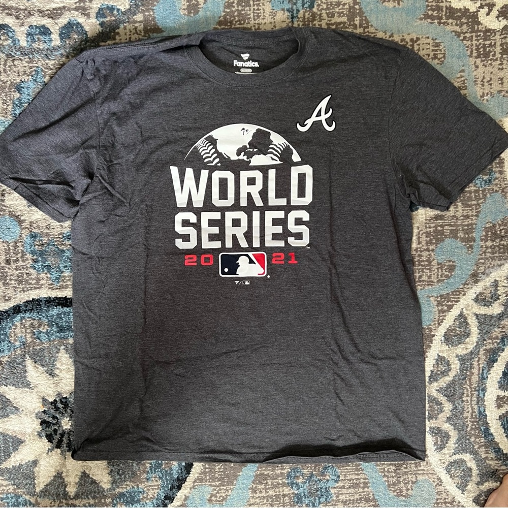 Atlanta Braves World Series 2021 Charcoal Gray Tee Men’s Size XL